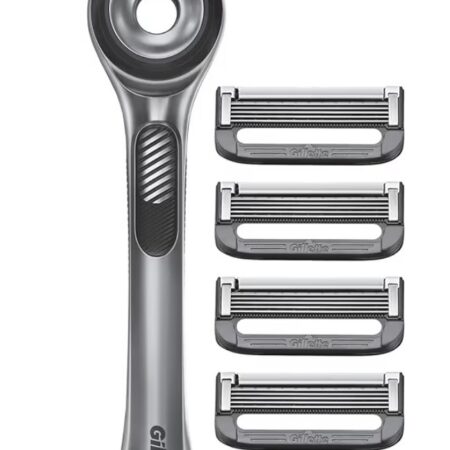 Gillette Labs Rasierer mit Reinigungs-Element – inkl. 5 Ersatzklingen & magnetischem Dock – NEU