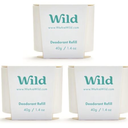 Wild Deodorant Refill – Fresh Cotton & Sea Salt – 40 g (3er-Pack)
