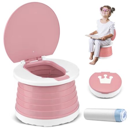 Faltbares Kinder-Töpfchen – Reisetöpfchen für Babys & Kleinkinder – Rosa